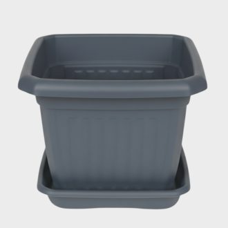 Szögletes virágcserép alátéttel 30cm
