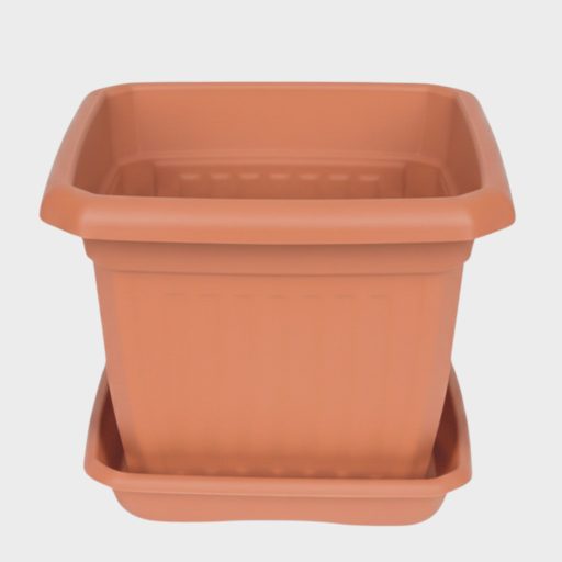 Szögletes virágcserép alátéttel 30cm